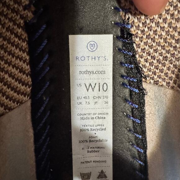 Rothy's Flats Size 10 The Loafer in Mocha Spot Leopard Slip On Mobwife Edgy - Picture 8 of 8